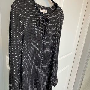 Long sleeve dress navy with star print